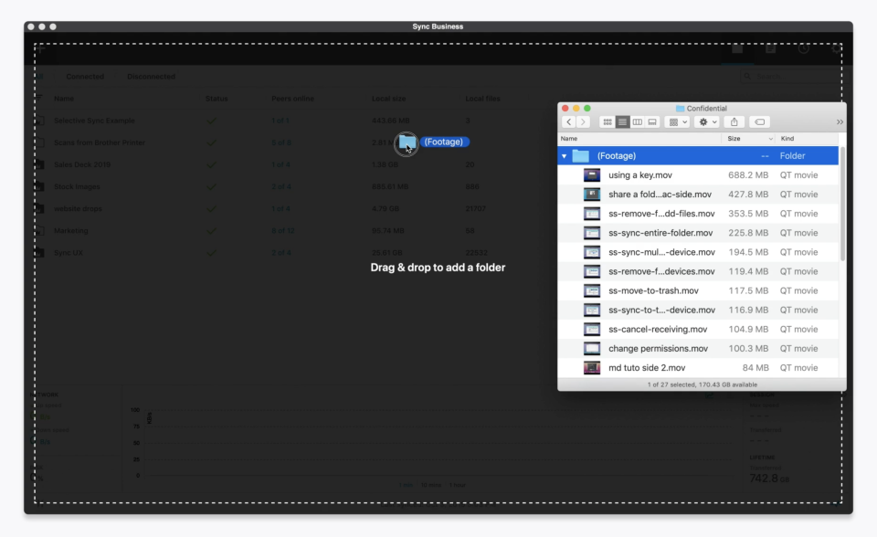 screenshot of Resilio Sync